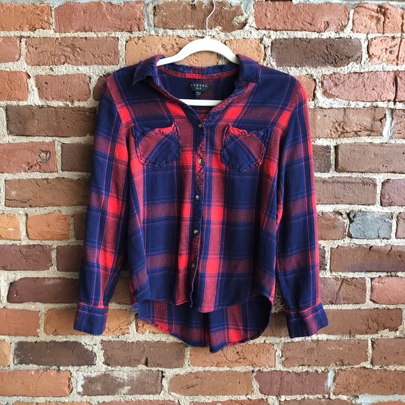 Tinsel Tops - Soft button down flannel